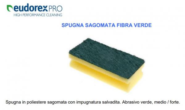 SPUGNA SAGOMATA FIBRA VERDE