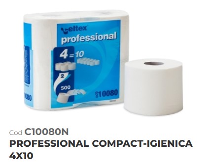 CARTA IGIENICA COMPACT 100% CELLULOSA 500 STRAPPI