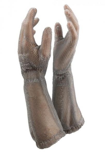 GUANTO MAGLIA IN ACCIAIO CON AVANBRACCIO DA 20CM