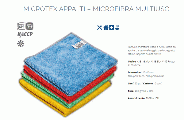 PANNO MICROTEX COLORATO 40X40